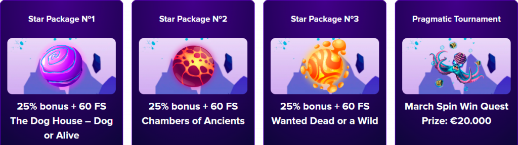 special bonuses at Stelario casino